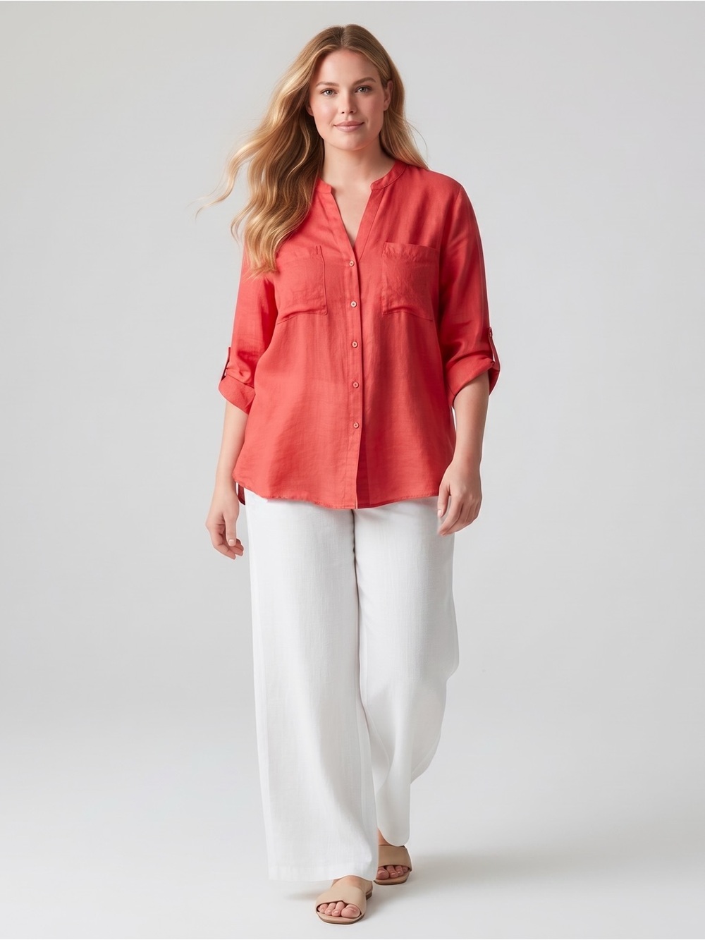 GRACE ELEMENTS 100% Linen Shirt